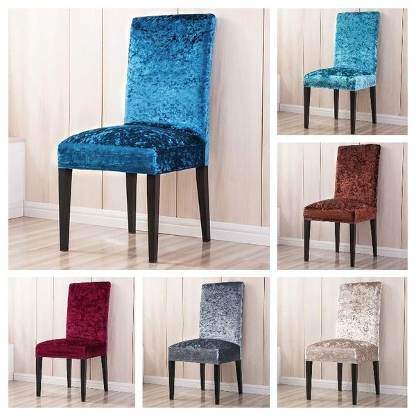 

chair covers velvet fabric cover universal size stretch slipcovers chairs seat cases dining room banquet wedding decor