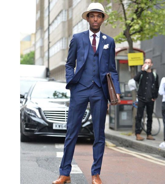 

men's suits & blazers costume homme notch lapel men wedding tuxedos terno masculino slim fit groom prom party blazer 3 pcs jacket+pant+, White;black