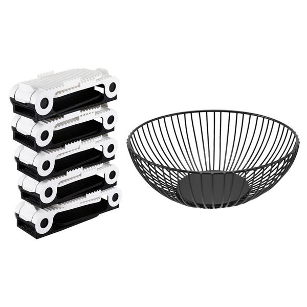

storage baskets 10 pcs adjustable shoe slots organiser holder & 1 fruit basket living room drain