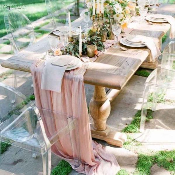 

table napkin people wedding gift gauze runner party banner personalize decoration pink guaze napkins and runners 0.6x5m