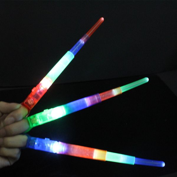 Halloween-Party-Dekoration Rave-LED-Licht-Finger-Lampe-Konzert-Teleskop-Leuchtstoff-Stick-Ring 50pcs