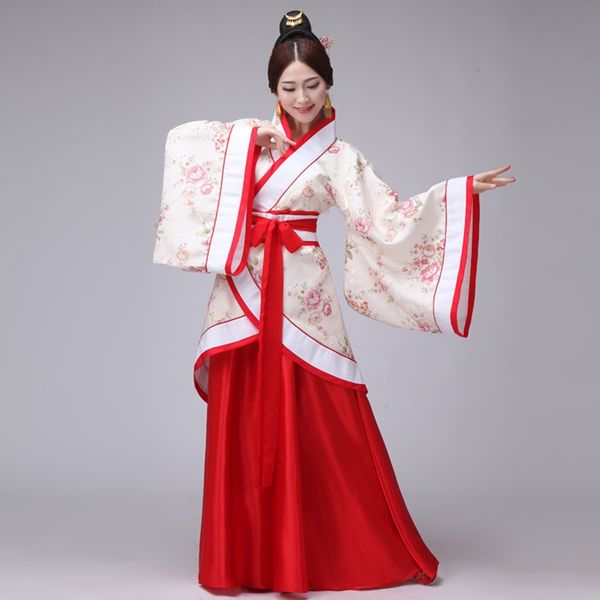 

hanfu women costume elegant traditional chinese style hanfu princess dress ancient tang suit fairy performance clothing 12386, Red