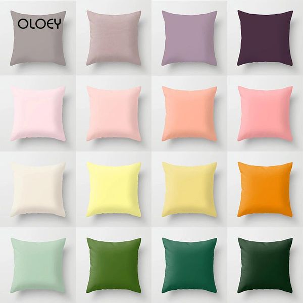 

cushion/decorative pillow pure color polyester cushion cover pink white black green decorative home bedroom el car seat decoration45x45cm