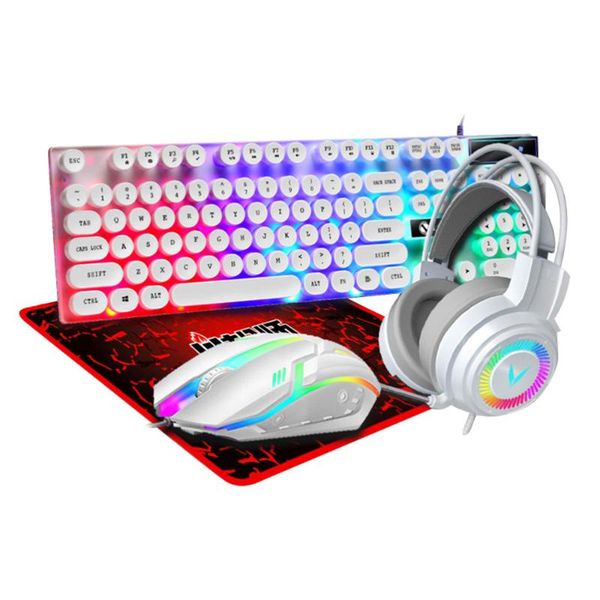 

keyboard mouse combos 1 set computer mousepad and headset rgb lighting supply