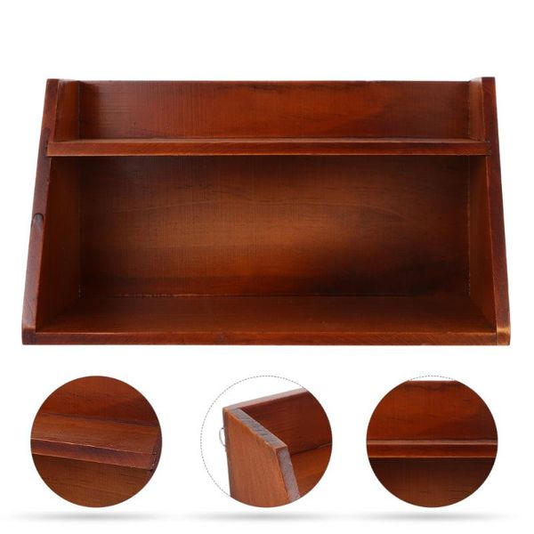 

hooks & rails 1pc multifunctional storage holder desk rack makeup (wood)