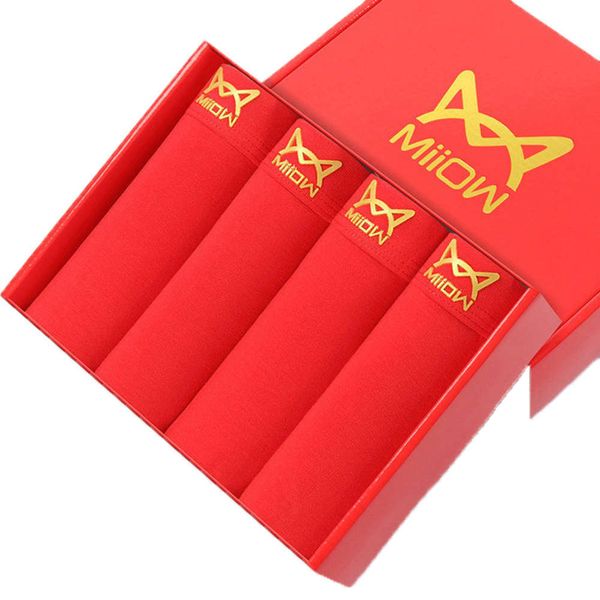 

cat man's birthday year of the ox men's boxed pants, Black;white