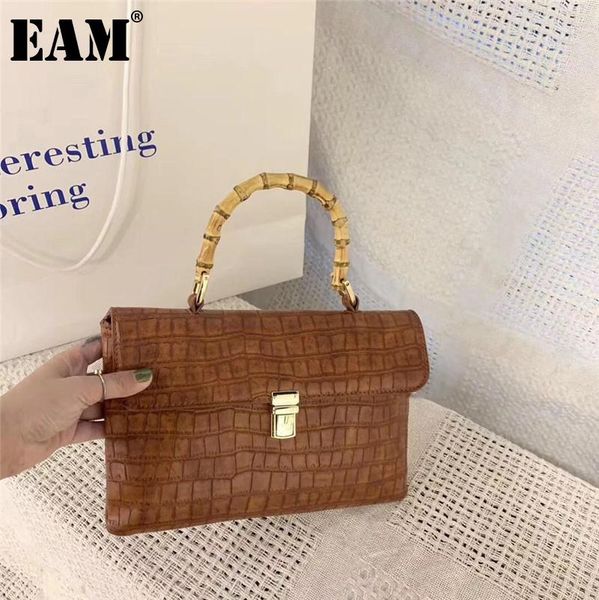

[eam] women retro handbag elegant pu leather flap personality all-match crossbody shoulder bag fashion tide 2021 18a2583 bags