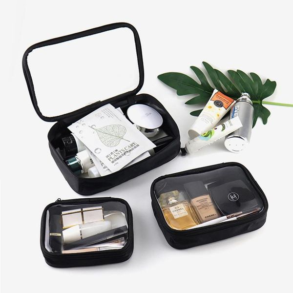 

cosmetic bags & cases transparent pvc women's bag girl toiletries brand waterproof makeup travel organizer beauty storage