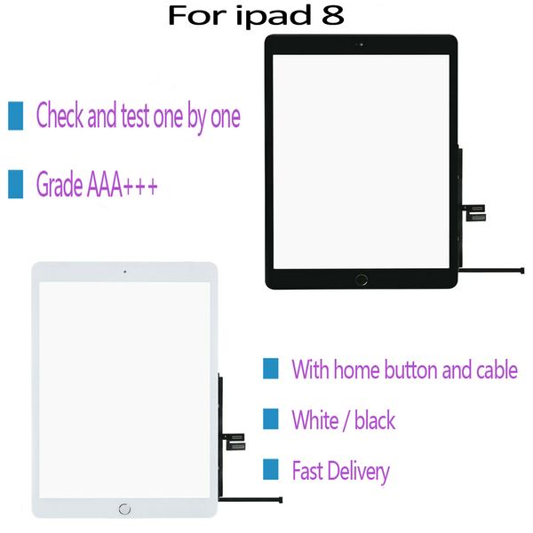 10,2'' Touchscreen Digitizer Sensor Für iPad 8 A2270 A2428 A2429 A2430 Äußere Glas Panel