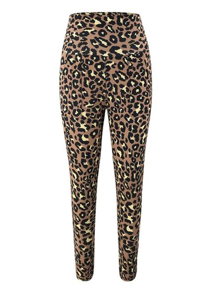 

women's pants & capris 2021 leopard print leggings fashion long length seamless high waist tummy control stretchy, Black;white