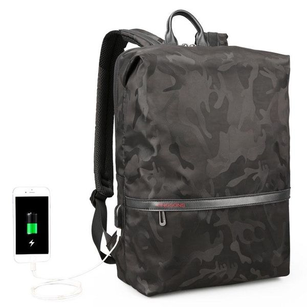 

backpack nylon camouflage pattern fashion school bag for students backpacks trendy business usb shoulder travel men 2021