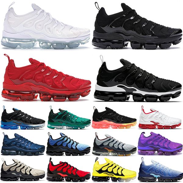 

breathable tn plus running shoes for men women triple black white cherry fresh atlanta hyper blue #71 bred pure platinum mens trainers sport