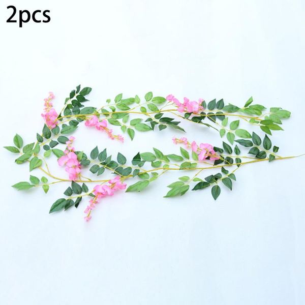 

decorative flowers & wreaths 2/4 artificial trail wisteria garland 2m plants hanging decoration silk flower fake simulation