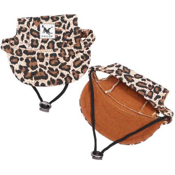 

dog apparel 1pc canvas hat leopard unique portable pet supplies for puppy small