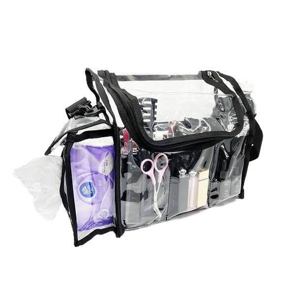 

clear makeup set bag pvc toiletry organizer shoulder bag for artist available for custom 210811