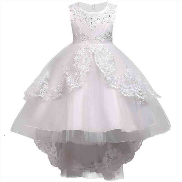 

white lace flower party girl dress ball gown wedding easter junior bridesmaid princess sleeveless children kids vestidos, Red;yellow