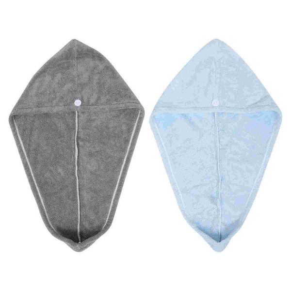 

shower caps 2 pcs durable quick-drying hair hats hair-drying absorbent towels (assorted color)