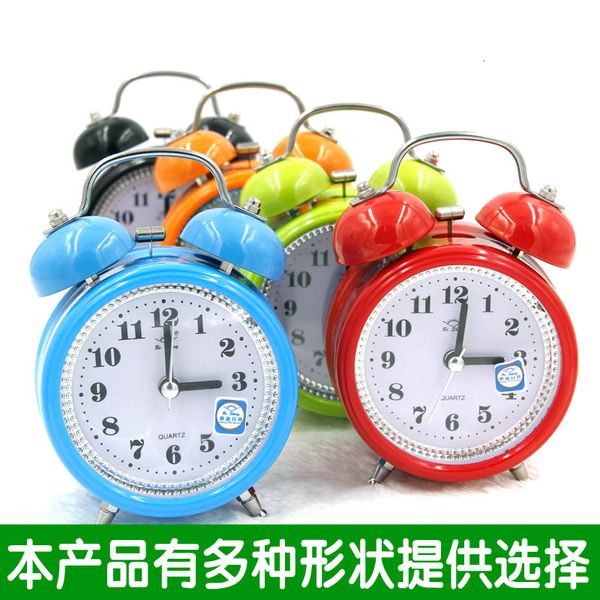 

super loud ringing 3-inch luminous mute metal band lamp alarm clock 2832