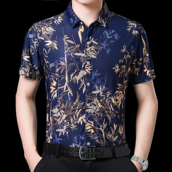 

men's casual shirts 2021 fashion summer short sleeve mens clothing luxury hawaiian print shirt for men vintage streetwear dress 1063, White;black