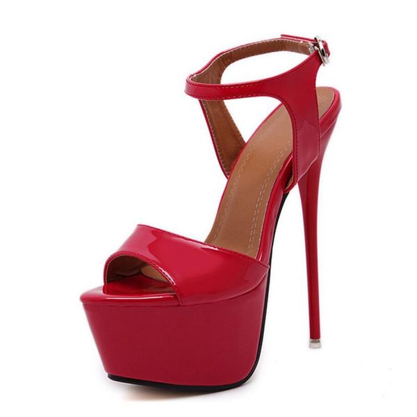 

dress shoes plus size 41-46 high heels woman summer platform women sandals peep toe nightclub ladies party pumps xkd4261, Black