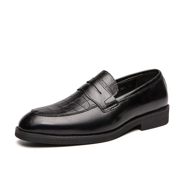 

dress shoes size 38-47 oxford shoe comfortable wedding sapatos mens leather business loafer mc40, Black