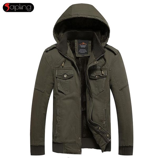

men's down & parkas -20 degree winter cold snow jacket men's warm thicken business military leisure men fleece cotton parka l-4xl, Black