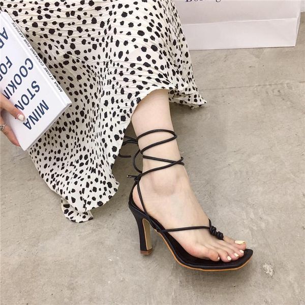 

purple sandals cross strappy hight heels casual tong femme designer women low heel sandal schoenen vrouw, Black