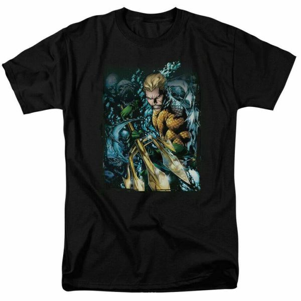 

aquaman #1 t shirt licensed comic atlantis protector of the deep sea black, White;black