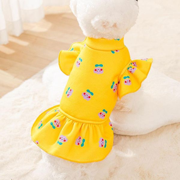 

dog apparel milk shreds pet flower skirt warm comfortable hoodie and dresses for dogs cat puppy tzu maltese clothes roupa cachorro