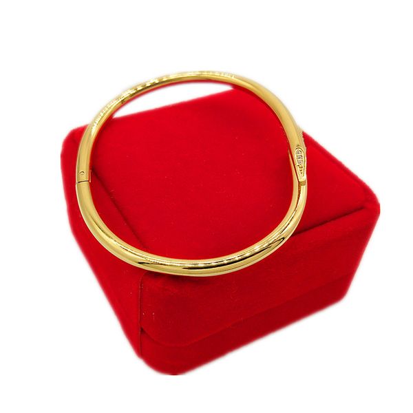 

golden silver titanium steel diamond nail bangle bracelet men's women's style c designer luxury classic wedding anniversary gifts, Black