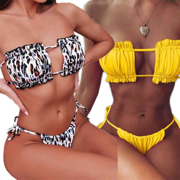 

swimsuit leopard bikinis set for women beach wear brazilian biquinis feamle bathing suits bikini summer swimwear 210728, White;black
