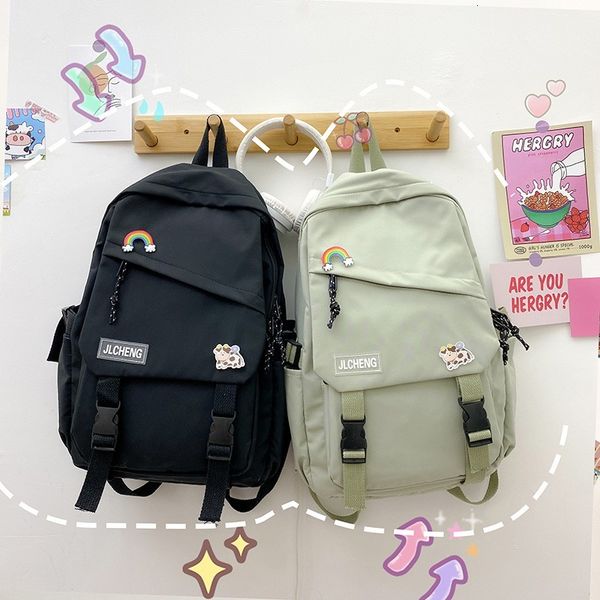 

backpack women's nylon backpack, solid-colored, fashionable school bag, for girls, great travel capacity 6yp5