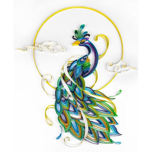 

gift wrap creative paper painting kit color peacock art decoration diy children bedroom kindergarten home wall stickers