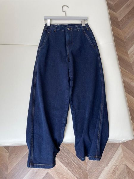 

women's jeans 2021 women fashion loose retro denim straight leg pants 0820, Blue