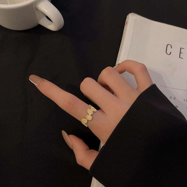 

ins cool fashion female personality net red index finger minority design feeling mouth ring, Black