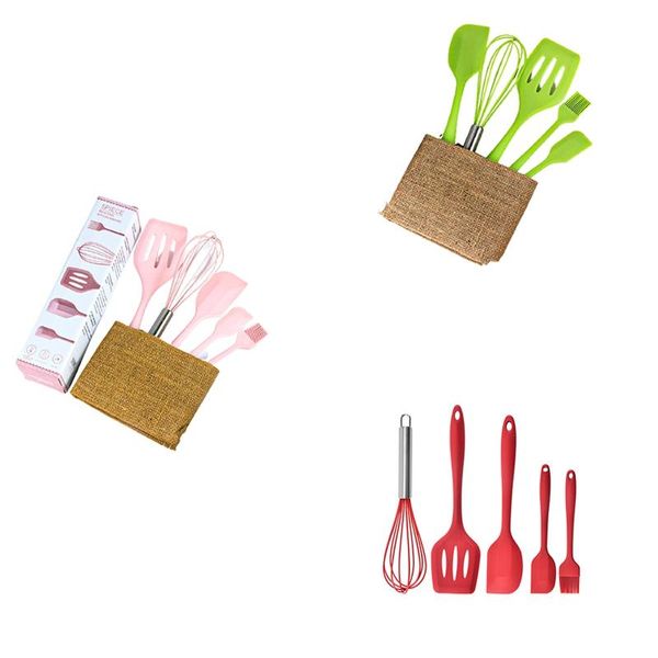 

baking & pastry tools silicone set 5-piece spatula oil brush cream mixer kitchenware