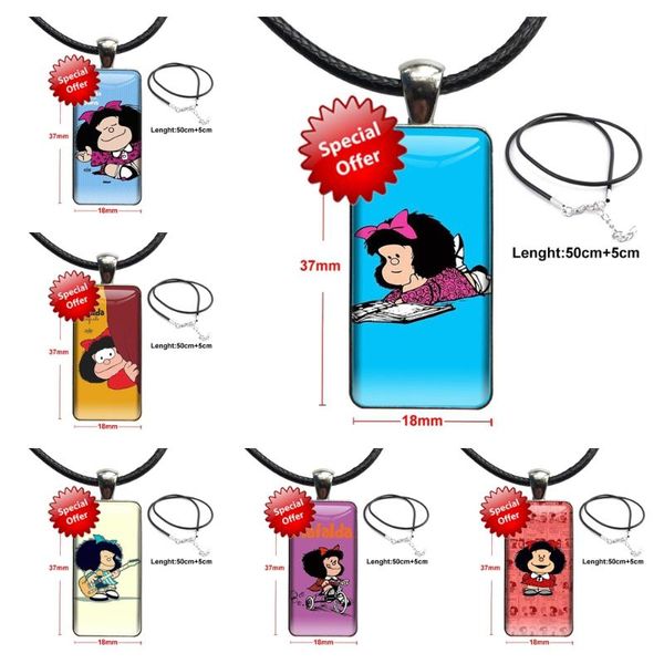 

pendant necklaces lovely mafalda for children women girls handmade glass galaxy necklace steel plated jewelry, Silver