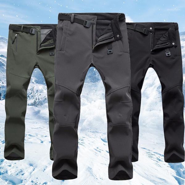 

men outdoor pants hiking trekking camouflage male softshell camping plus size fishing climb run mens windproof trousers men's, Black