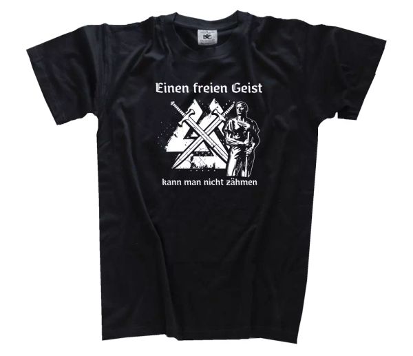 

a spirit cannot a zÃ¤hmen viking germanic tribes t-shirt s - 3xl, White;black