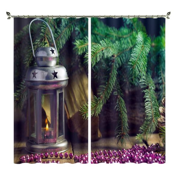 

curtain & drapes purple bead lantern pine needles print shading curtains for living dining room bedroom
