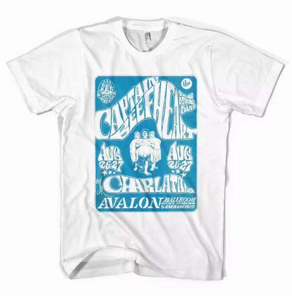 

captain beefheart' ' magic band unofficial t-shirt grey all sizes, White;black