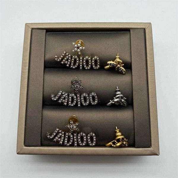 

d family / dijia old bee asymmetric personality star net red same earrings earring femalej, Golden;silver