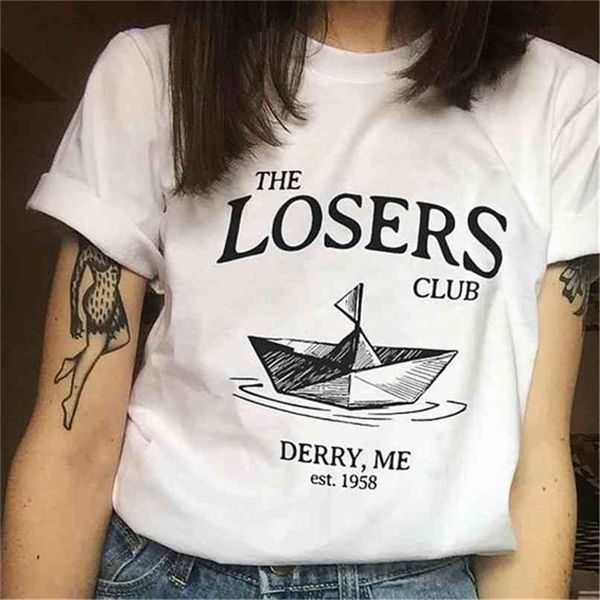 

the losers club letter print tee summer fashion tshirt 210512, White
