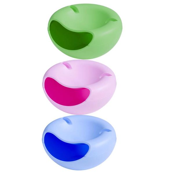 

dishes & plates 3pcs multipurpose snack dish phone holder dry bowl support cellphone mount (+ blue + light green)