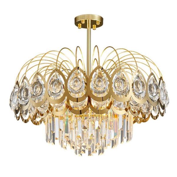 

chandeliers jmmxiuz round gold crystal ceiling chandelier luxury modern bedroom led lighting home indoor