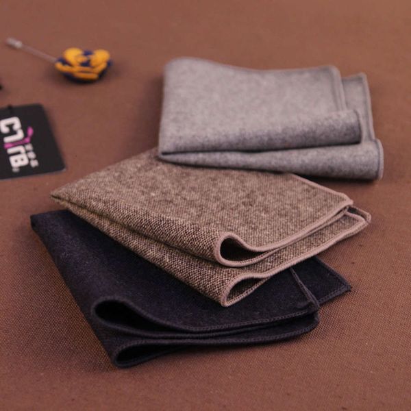 

formal men's wedding tie pocket towel wool square handkerchief business, White