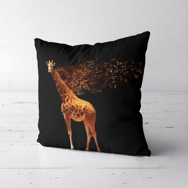 

pillow case throw cover giraffe pattern fashion adorable cushion for home car decorative cotton polyester