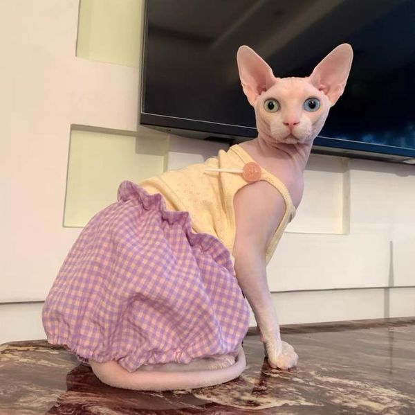 

cat costumes clothes sphinx deven dress cotton summer pet costume
