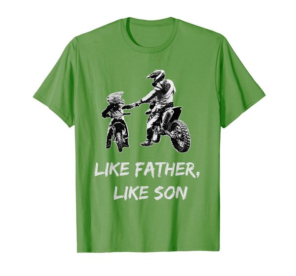 

like father - like son motocross shirt dirt bike t-shirt, White;black