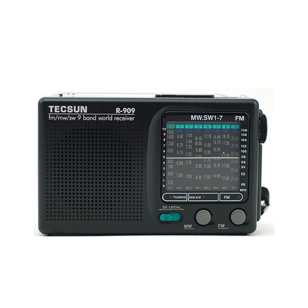 

radio tecsun r-909 r909 fm / mw sw 9 band word receiver stereo convenient portable j2z6